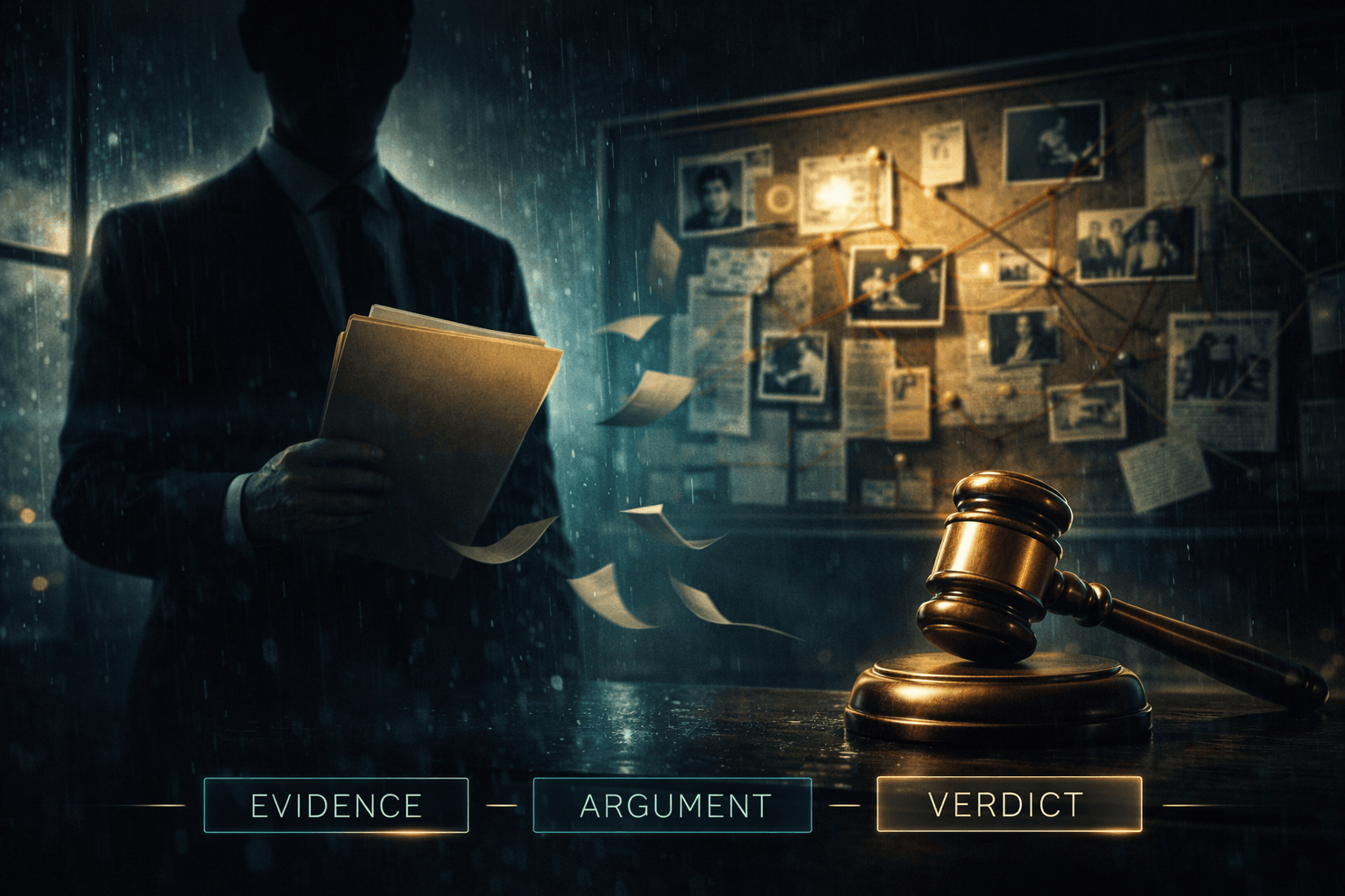 تصویر سینمایی از Shadow Counsel برای معرفی بازی دادگاه عدالت RebLaw